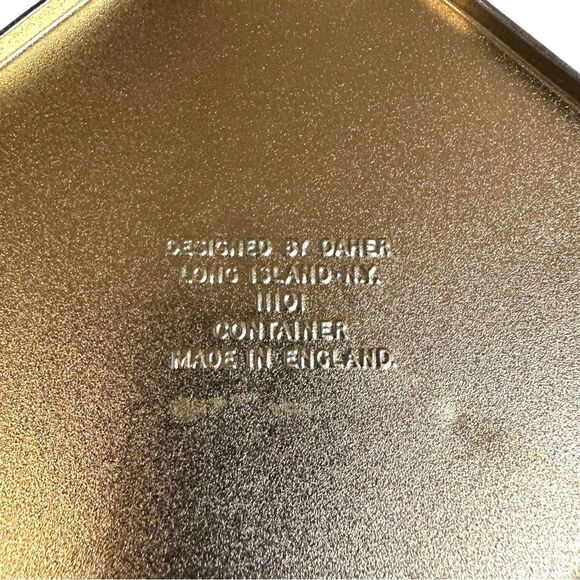 VTG Daher Octagonal English Biscuit Tin Box Holder 109 Trinket Made In England - Picture 6 of 8